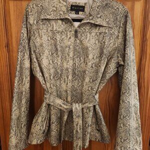 BRAETAN faux animal print Mob Wife Aesthetic jacket Women's size Large